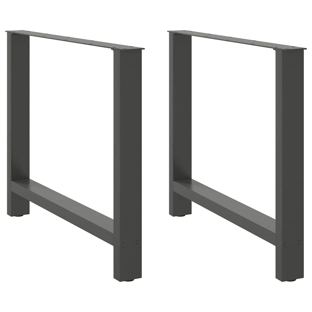vidaXL Salontafelpoten 2 st 30x(30-31) cm staal zwart