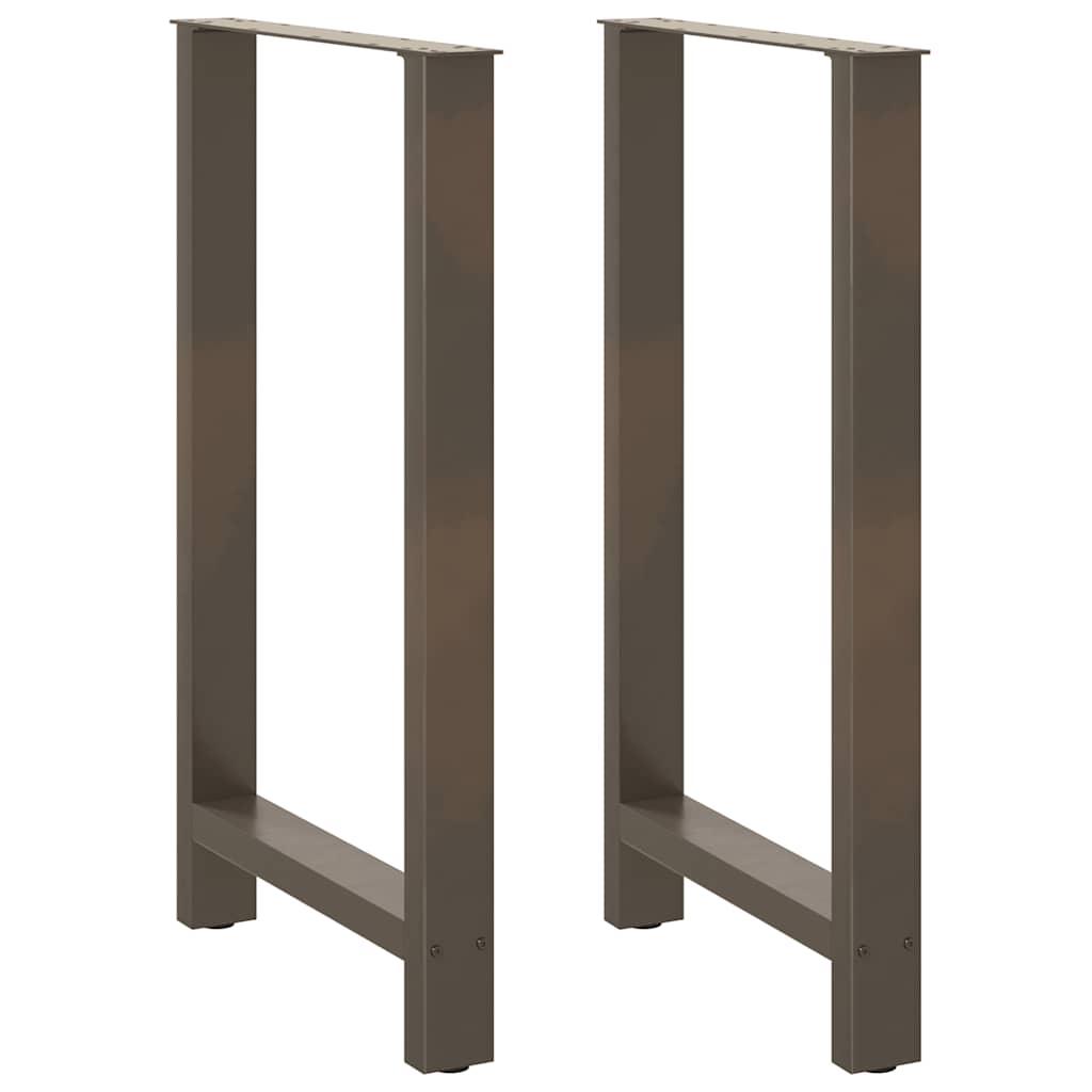 vidaXL Salontafelpoten 2 st 30x(30-31) cm staal zwart