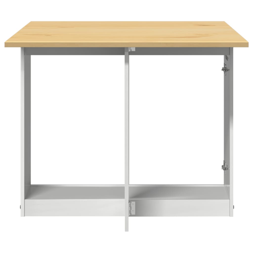 vidaXL Eettafel Corona inklapbaar massief grenenhout wasbruin
