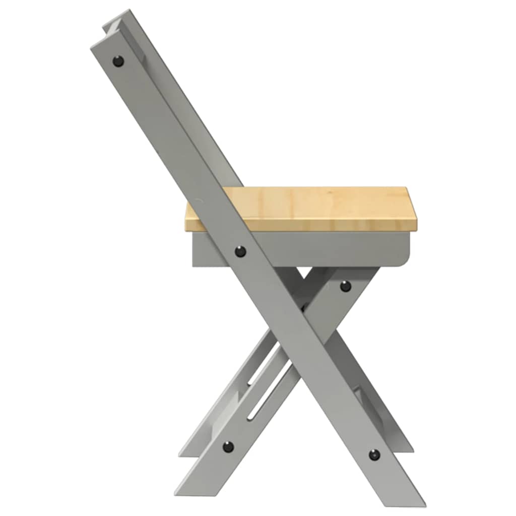 vidaXL Eetkamerstoelen 4 st Corona inklapbaar grenenhout wasbruin