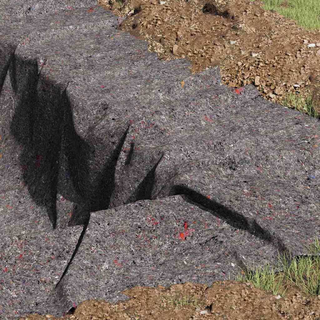 vidaXL Pond Fleece Grey 1 x 10 m Polyester and Cotton