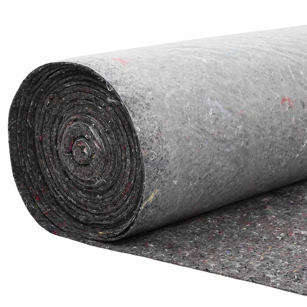 vidaXL Pond Fleece Grey 1 x 10 m Polyester and Cotton