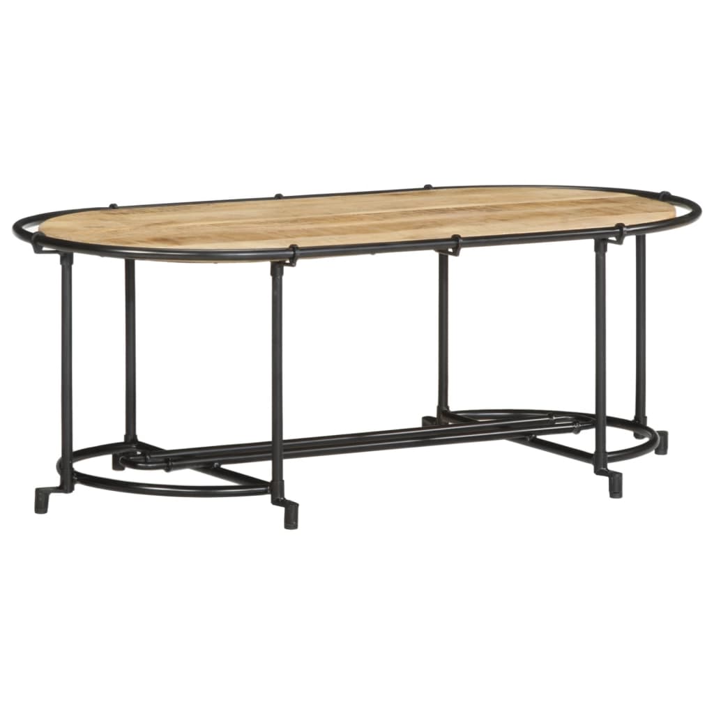 vidaXL Salontafel 110x55x40 cm massief ruw mangohout