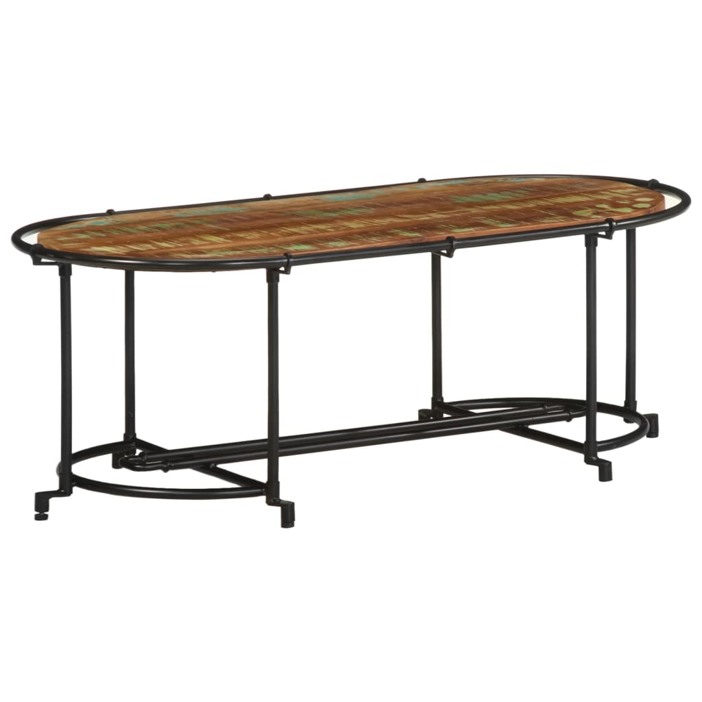 vidaXL Salontafel 110x55x40 cm massief ruw mangohout