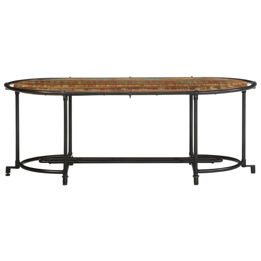 vidaXL Salontafel 110x55x40 cm massief ruw mangohout