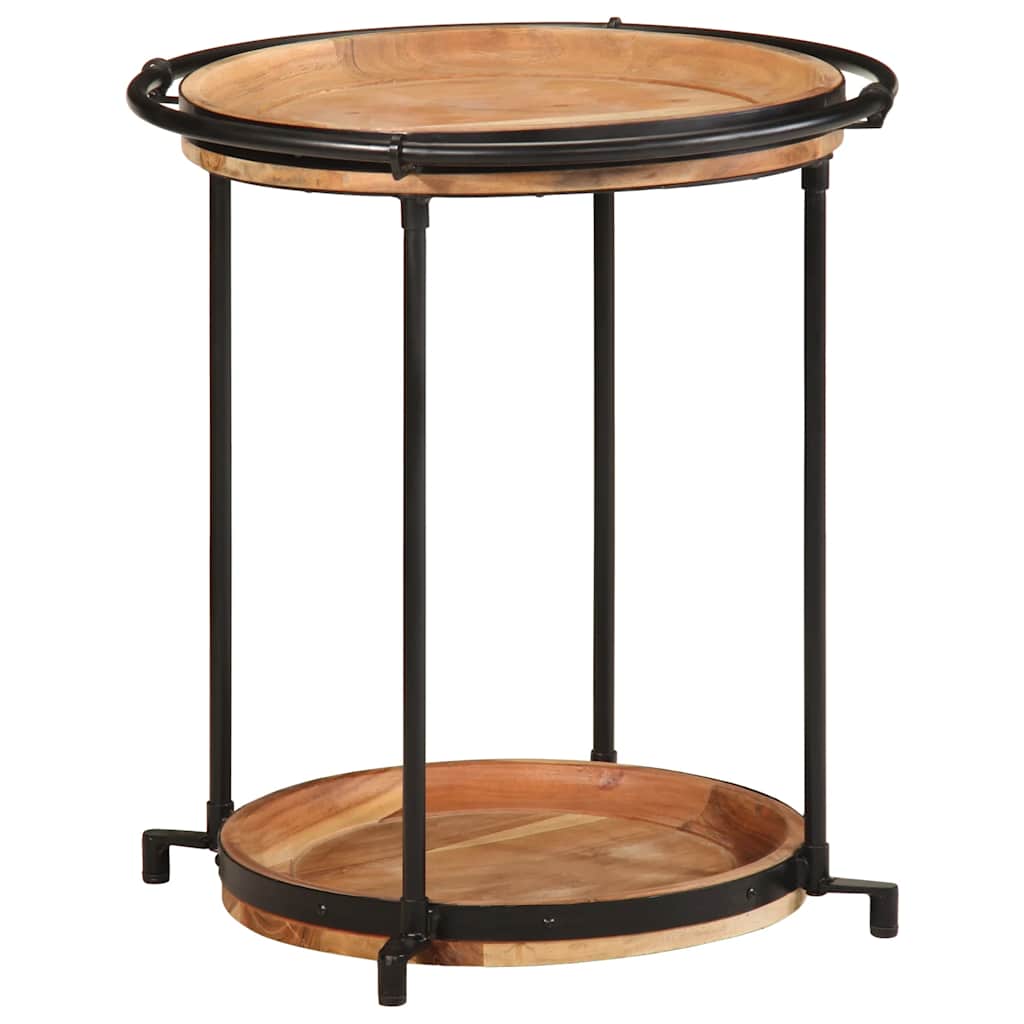 vidaXL Side table Ø55x60 cm solid mango wood