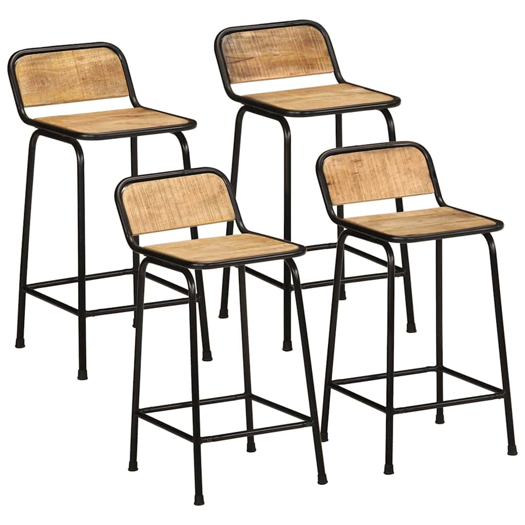 vidaXL Barstoelen 2 st massief mangohout
