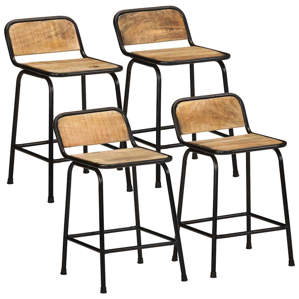 vidaXL Barstoelen 2 st massief mangohout
