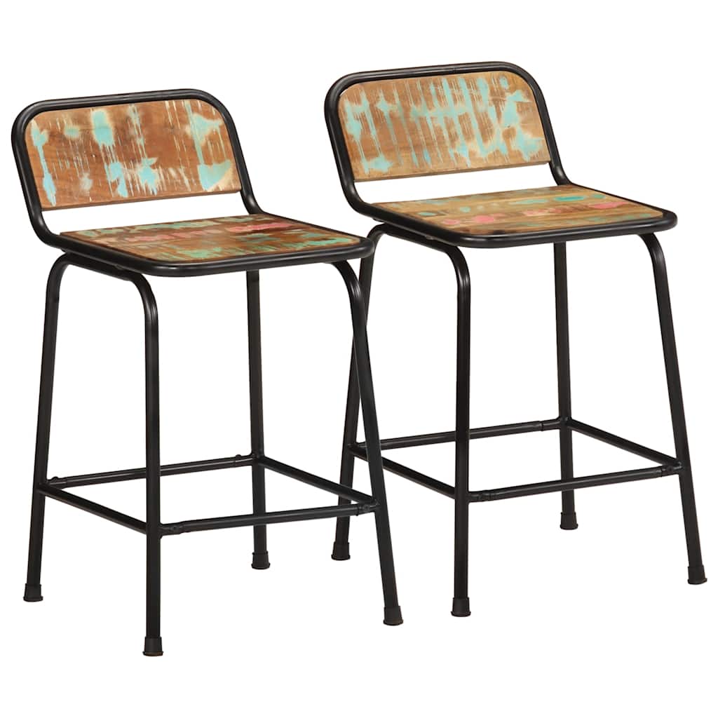 vidaXL Barstoelen 2 st massief mangohout