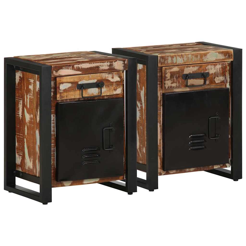 vidaXL Nachtkastje 40x30x50 cm massief ruw mangohout