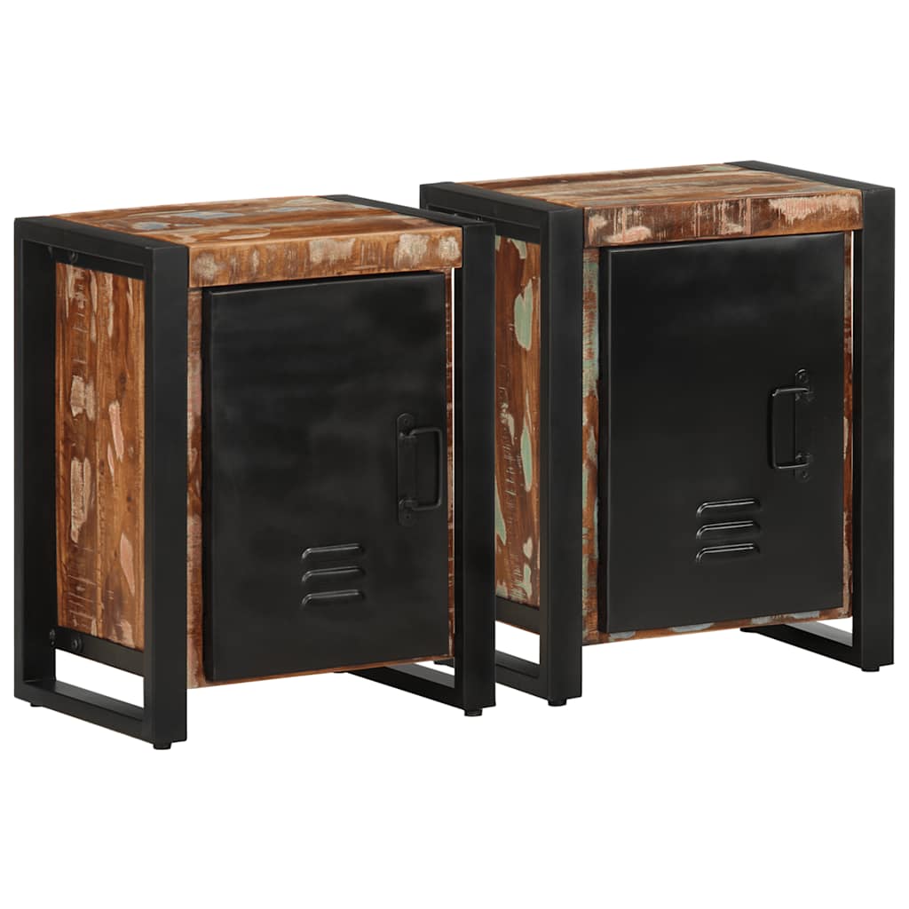 vidaXL Nachtkastje 40x30x51 cm massief ruw mangohout