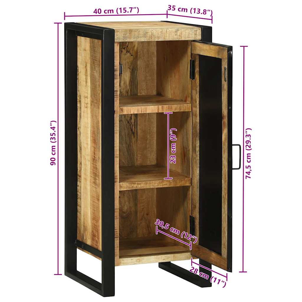 vidaXL Badkamerkast met plank Bruin 40 x 35 x 90 cm Massief Mango Hout