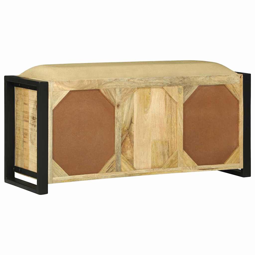 vidaXL Bank Kast Bruin 100 x 35 x 50 cm Massief mangohout