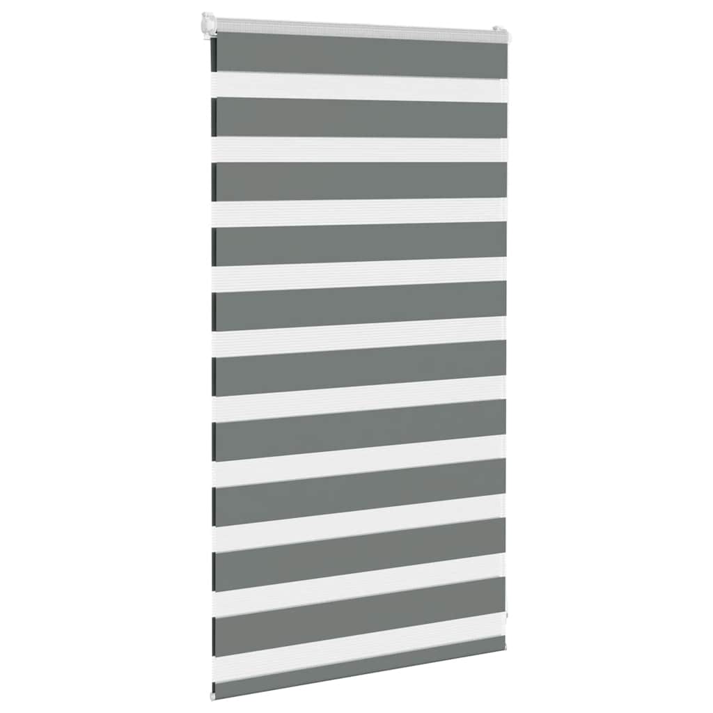vidaXL Zebra rolgordijn 40x100 cm stofbreedte 35,9 cm donkergrijs