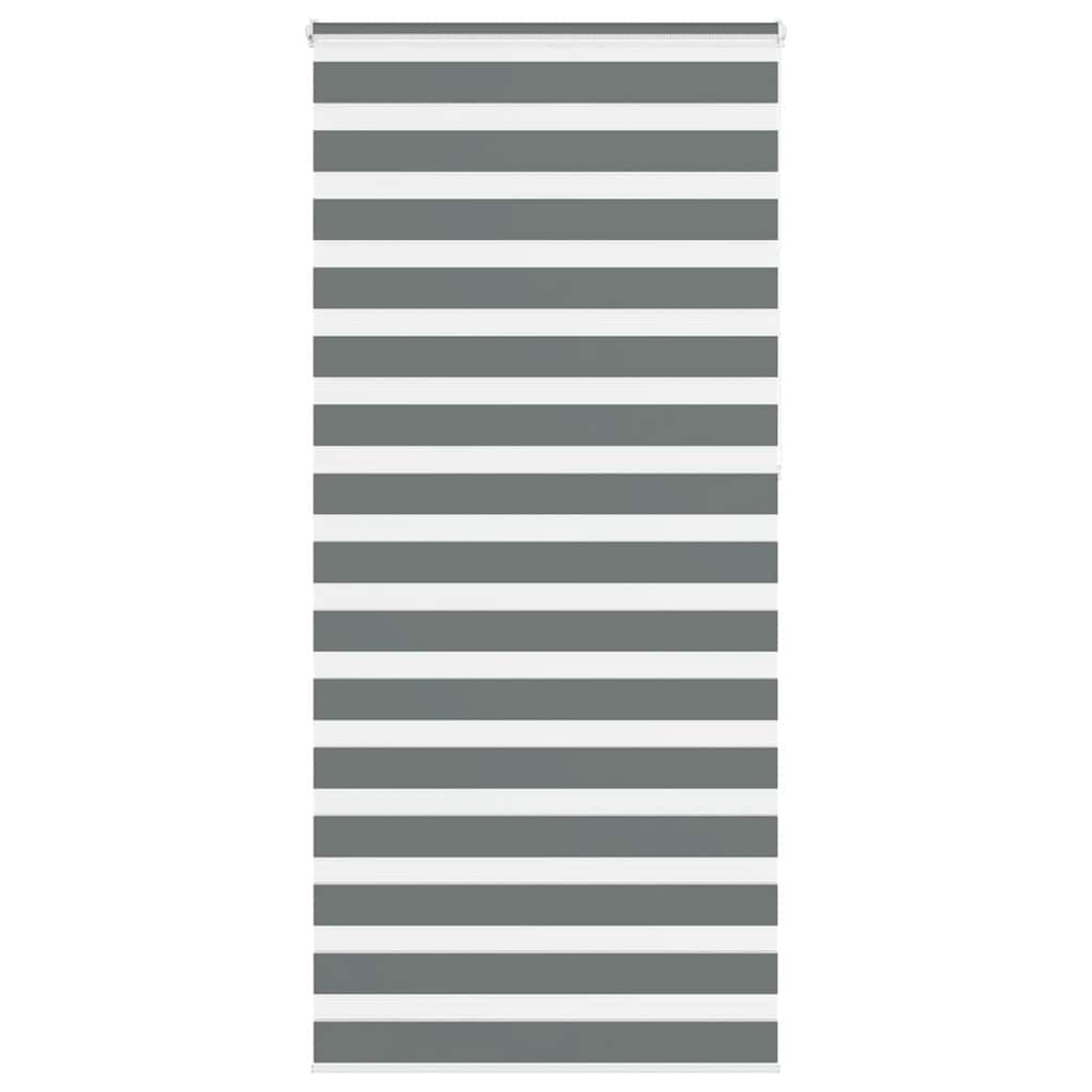 vidaXL Zebra rolgordijn 40x100 cm stofbreedte 35,9 cm donkergrijs
