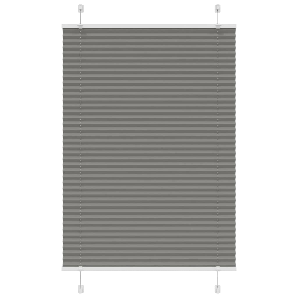 vidaXL Plissé rolgordijn 40x100 cm stofbreedte 39,4 cm antraciet