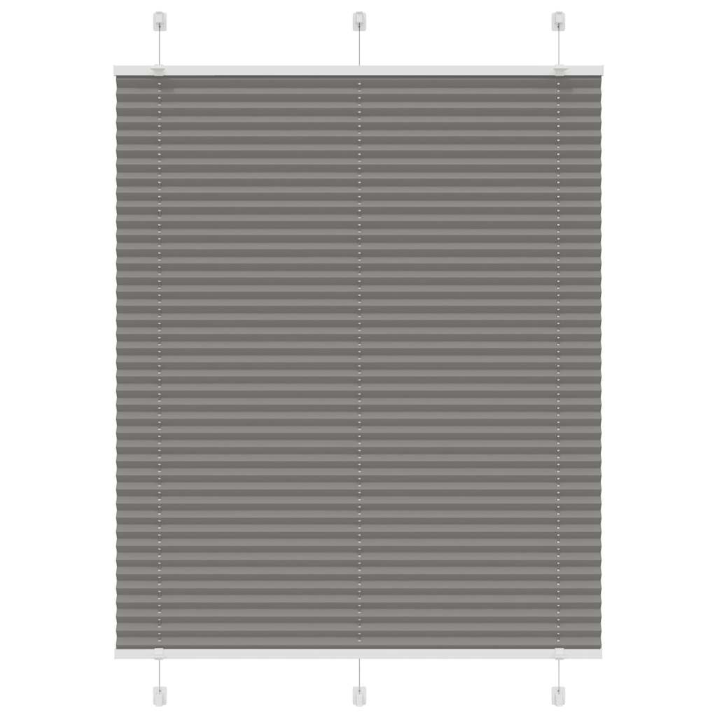 vidaXL Plissé rolgordijn 40x100 cm stofbreedte 39,4 cm antraciet