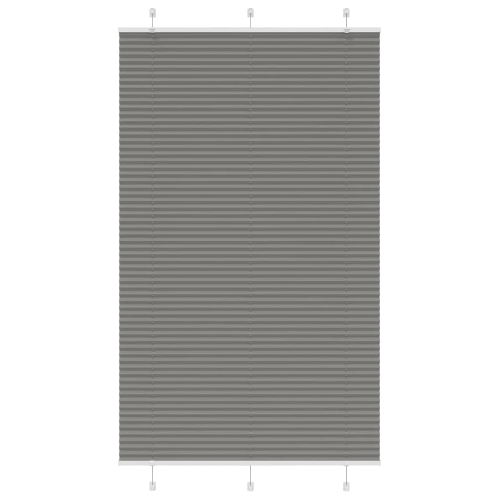 vidaXL Plissé rolgordijn 40x100 cm stofbreedte 39,4 cm antraciet
