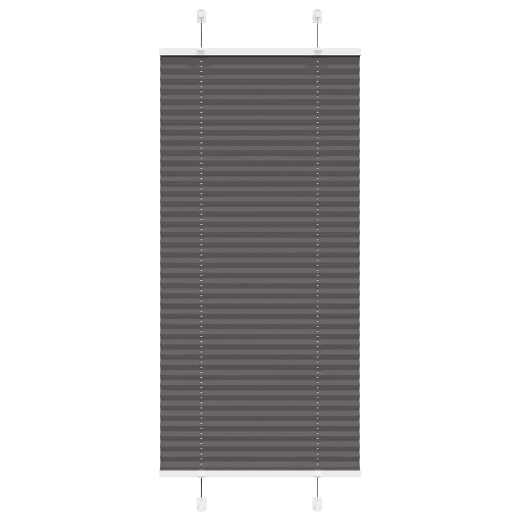 vidaXL Plissé rolgordijn 40x100 cm stofbreedte 39,4 cm antraciet