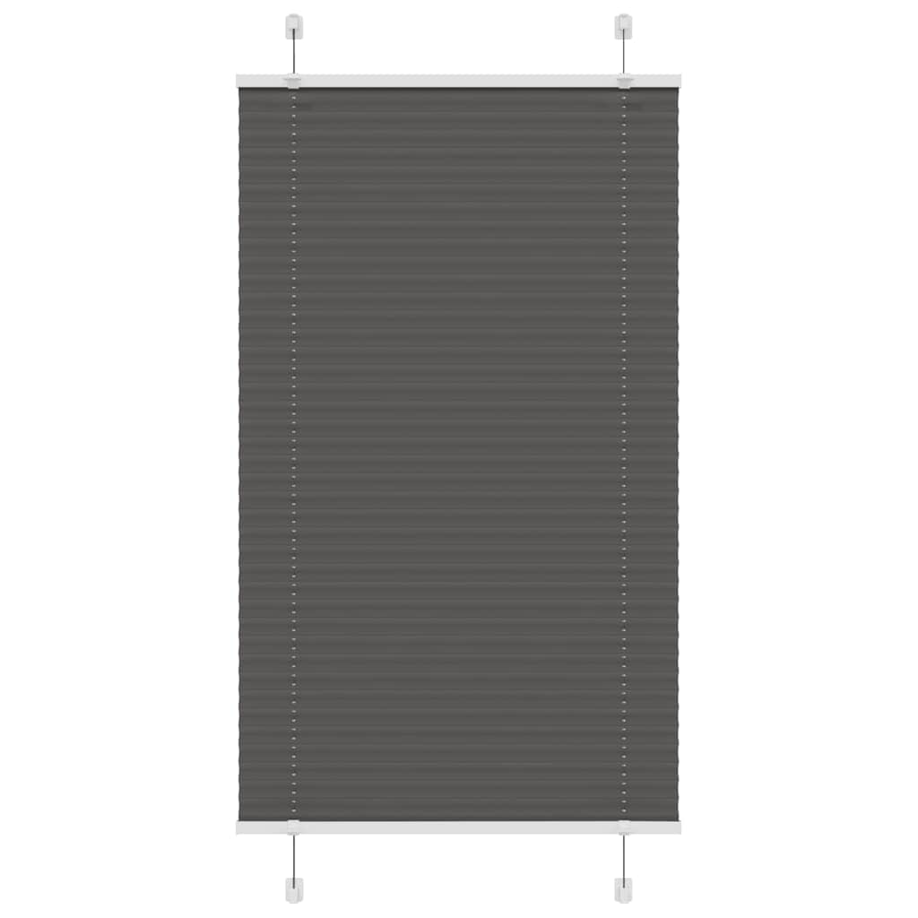 vidaXL Plissé rolgordijn 40x100 cm stofbreedte 39,4 cm antraciet