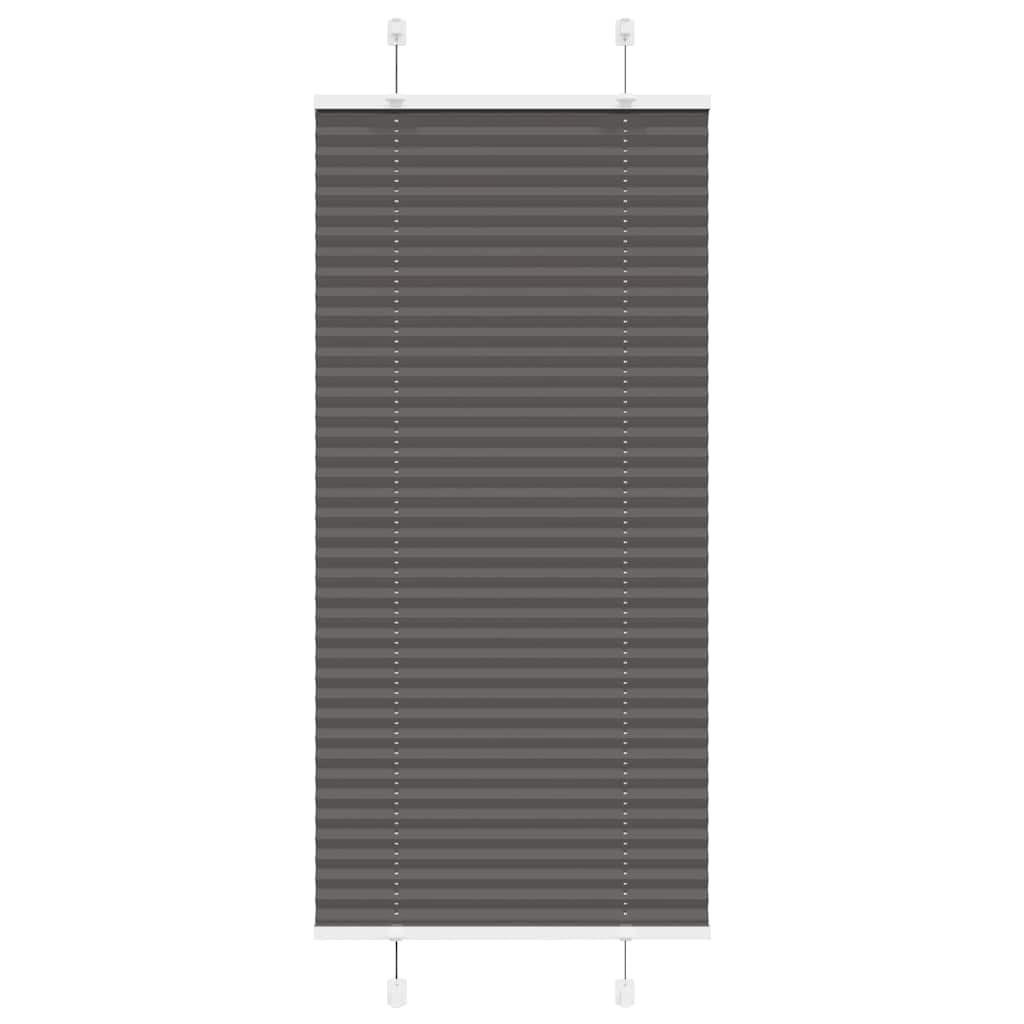 vidaXL Plissé rolgordijn 40x100 cm stofbreedte 39,4 cm antraciet