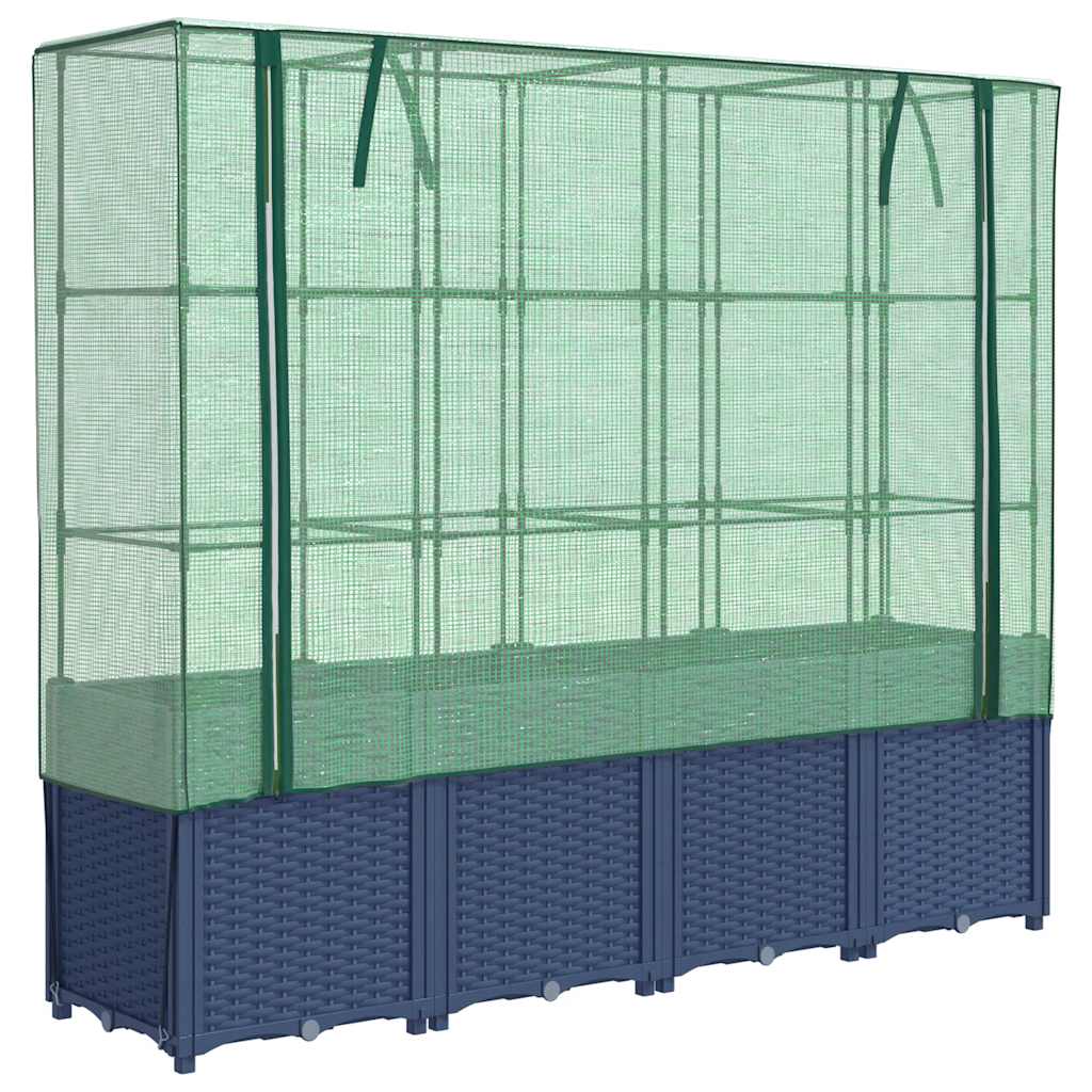 vidaXL Plantenbak verhoogd met kashoes 160x40x153 cm rattanlook
