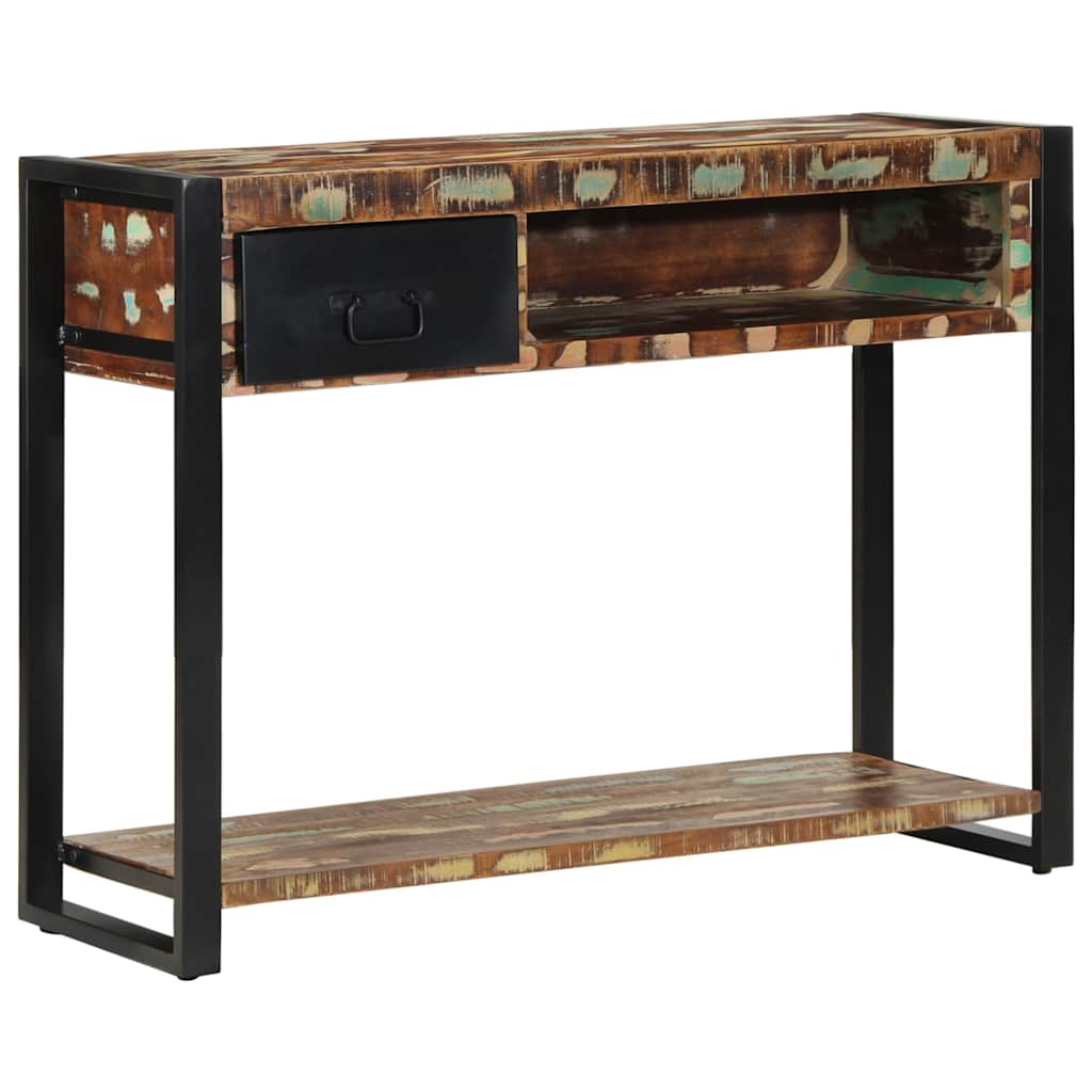 vidaXL Console table 100x35x75 cm solid rough mango wood