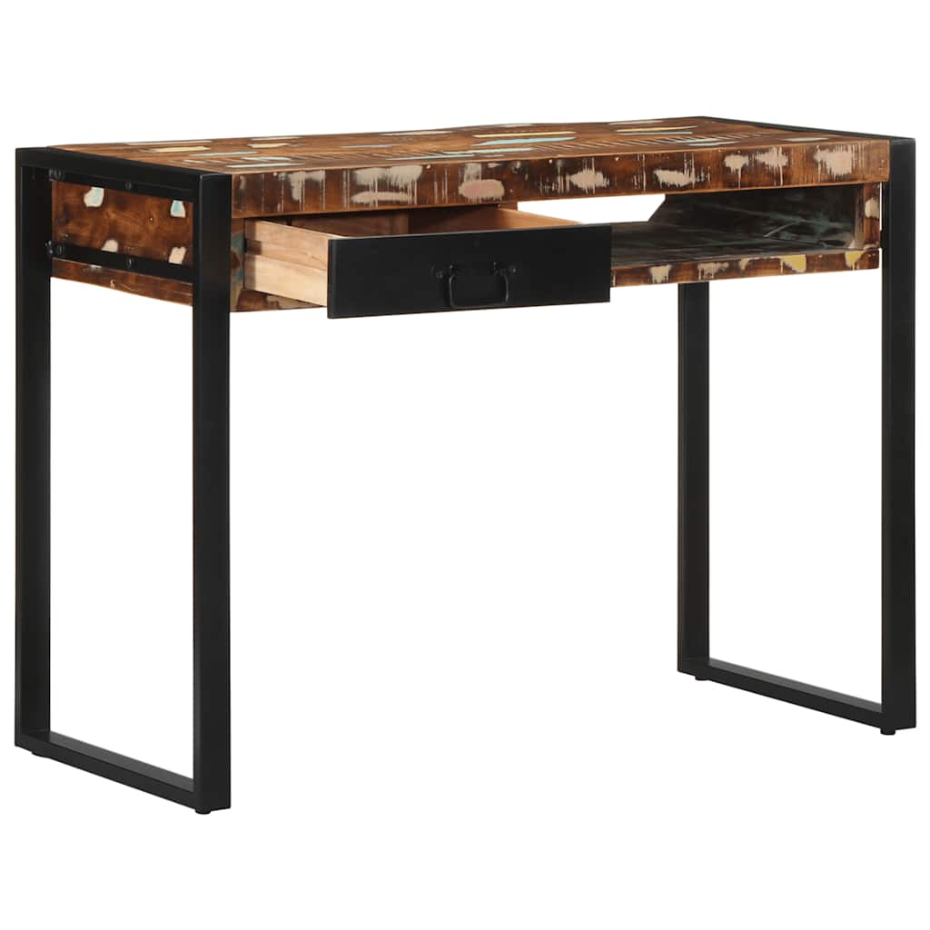 vidaXL Desk 100x50x75 cm solid rough mango wood