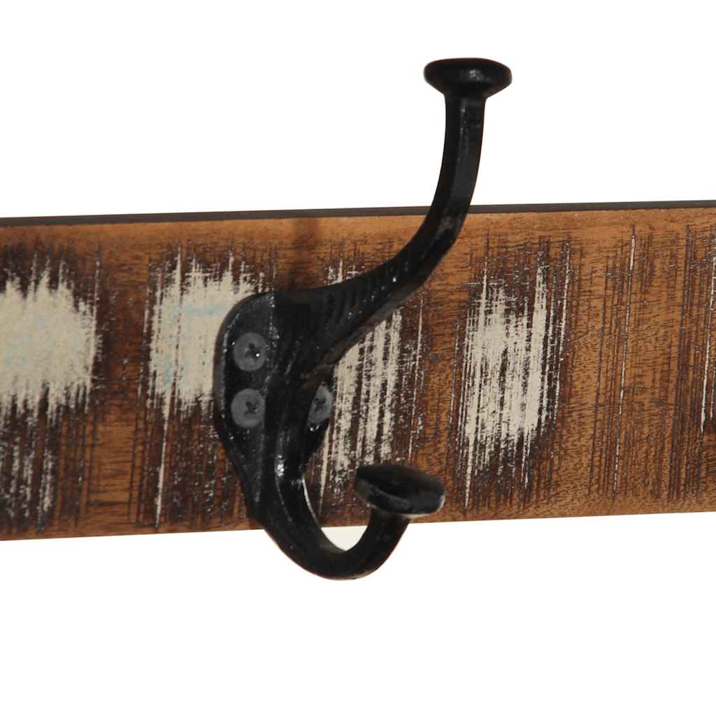 vidaXL Kapstok 80x35x35 cm massief ruw mangohout