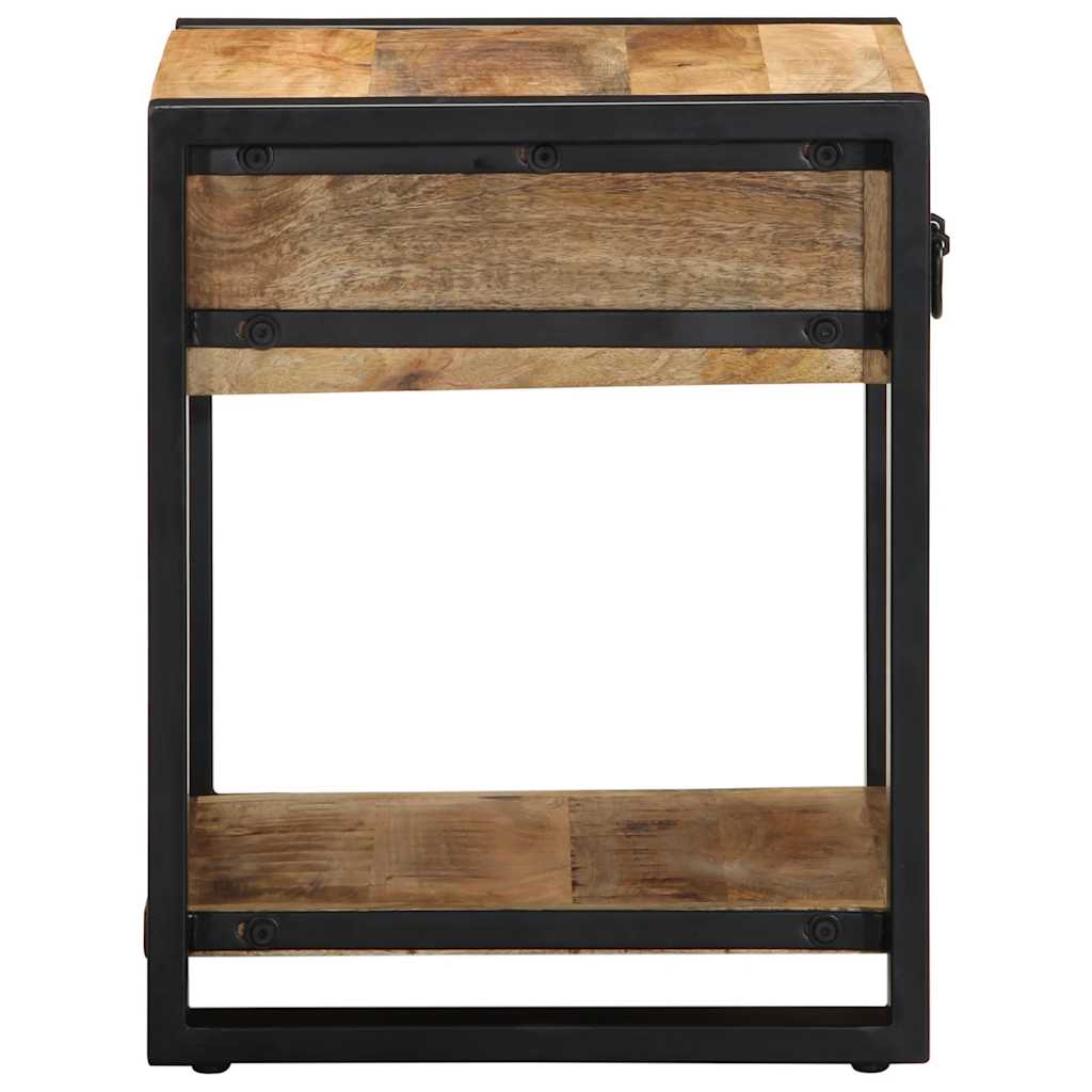 vidaXL Bijzettafel 40x40x50 cm massief ruw mangohout