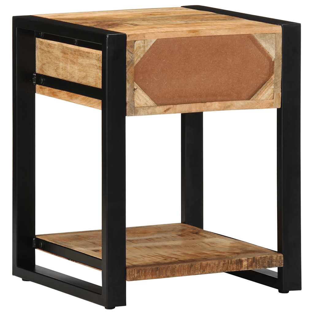 vidaXL Bijzettafel 40x40x50 cm massief ruw mangohout