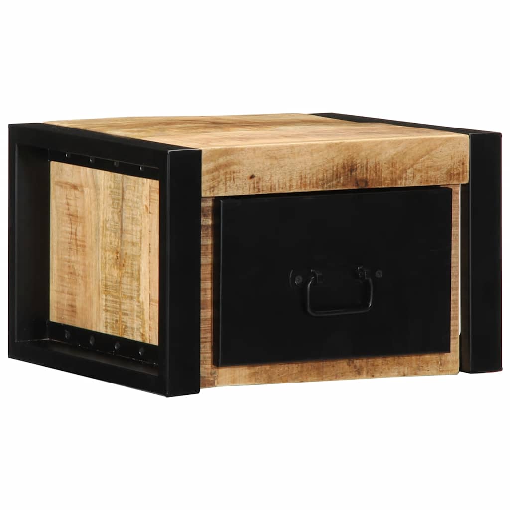 vidaXL Nachtkastje 40x35x25 cm massief ruw mangohout