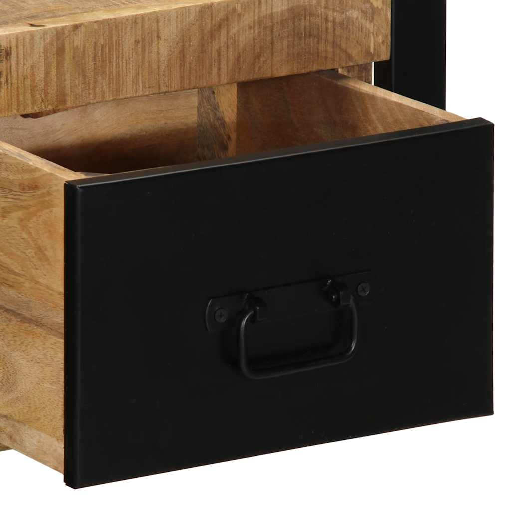 vidaXL Nachtkastje 40x35x25 cm massief ruw mangohout