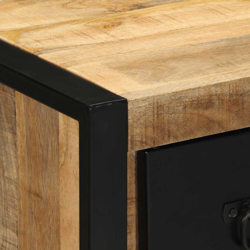 vidaXL Nachtkastje 40x35x40 cm massief ruw mangohout