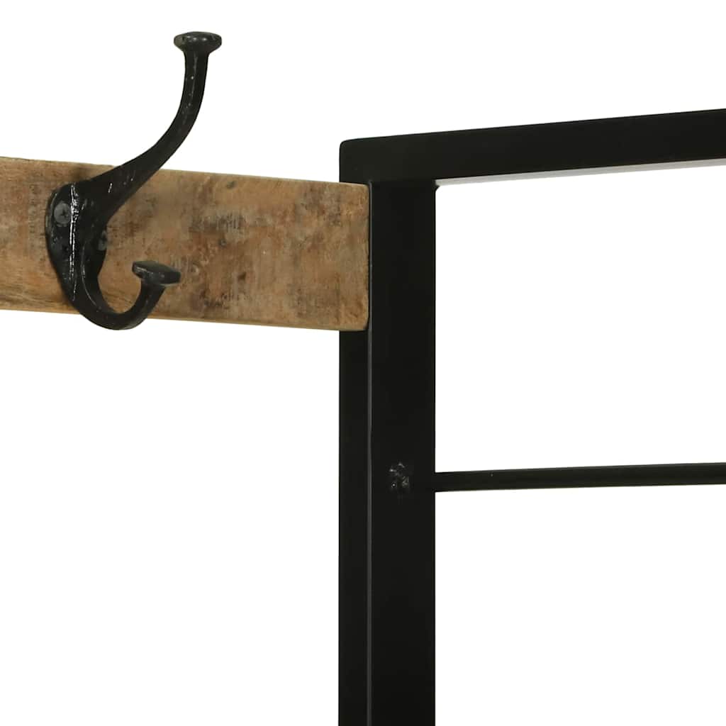 vidaXL Kledingrek met lade Bruin 110 x 40 x 179 cm Massief mangohout