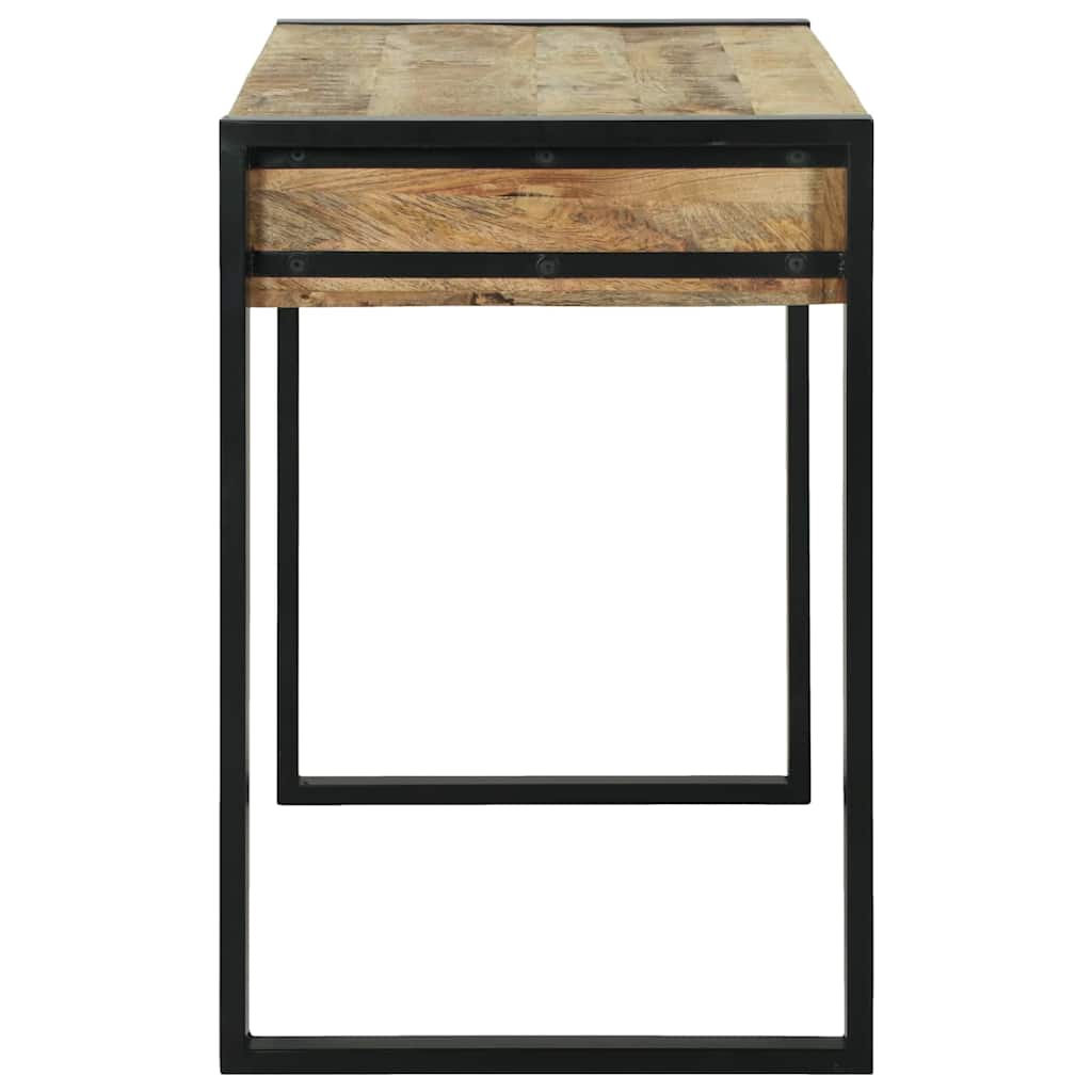 vidaXL Kaptafel met plank Bruin 100 x 50 x 75 cm Massief mangohout