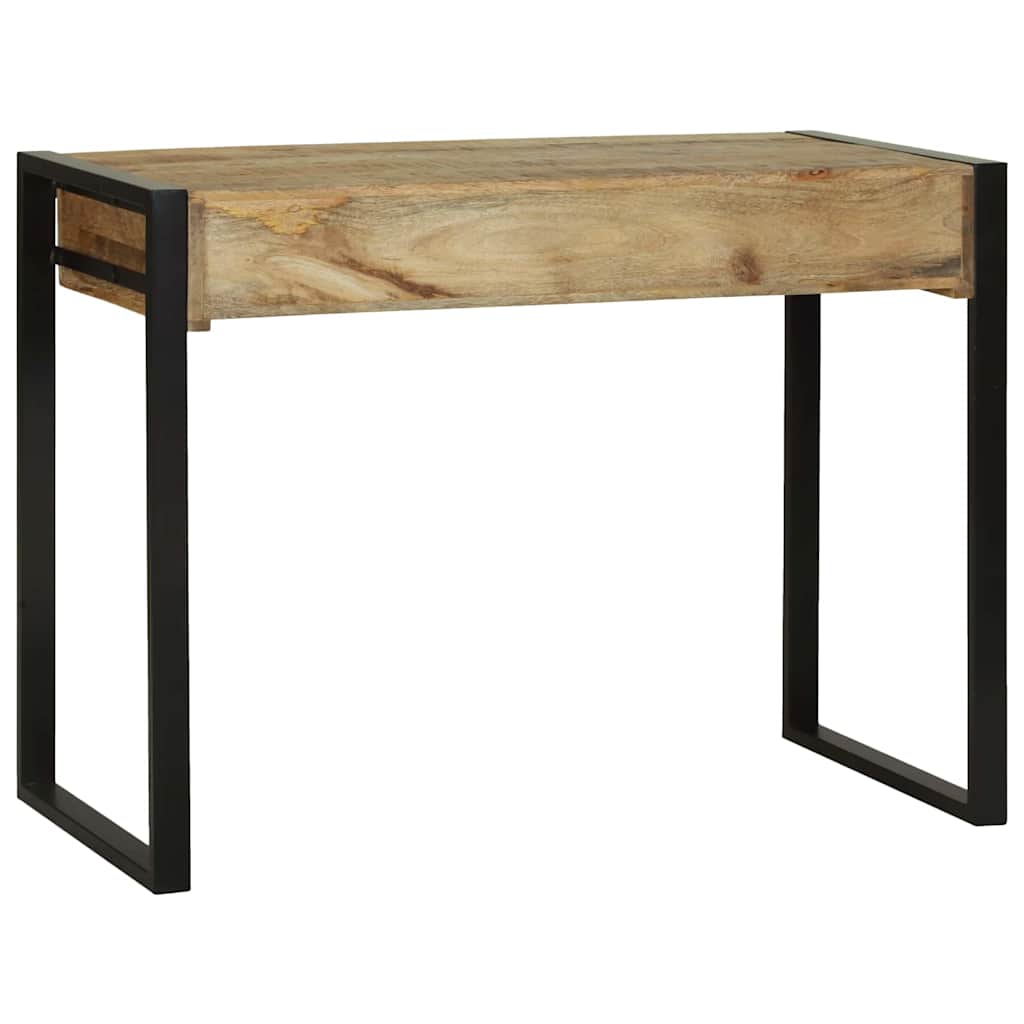 vidaXL Kaptafel met plank Bruin 100 x 50 x 75 cm Massief mangohout