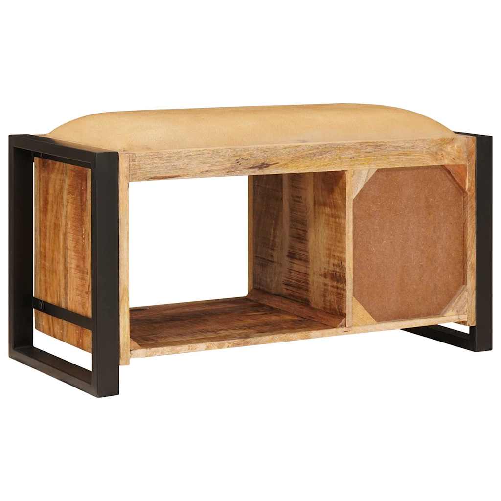 vidaXL Storage Bench with Drawer Brown 80 x 35 x 40 cm Solid Mango Wood