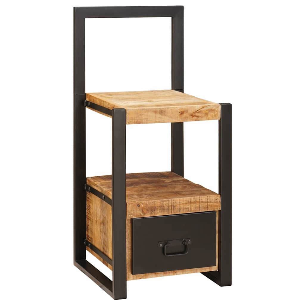 vidaXL Kapstokstand met lade Bruin 40 x 40 x 90 cm Massief Mango Hout