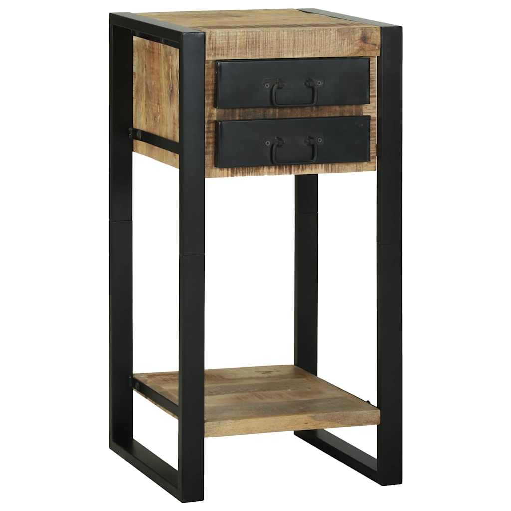 vidaXL Bijzettafel met lade Bruin 40 x 40 x 80 cm Massief Mango Hout