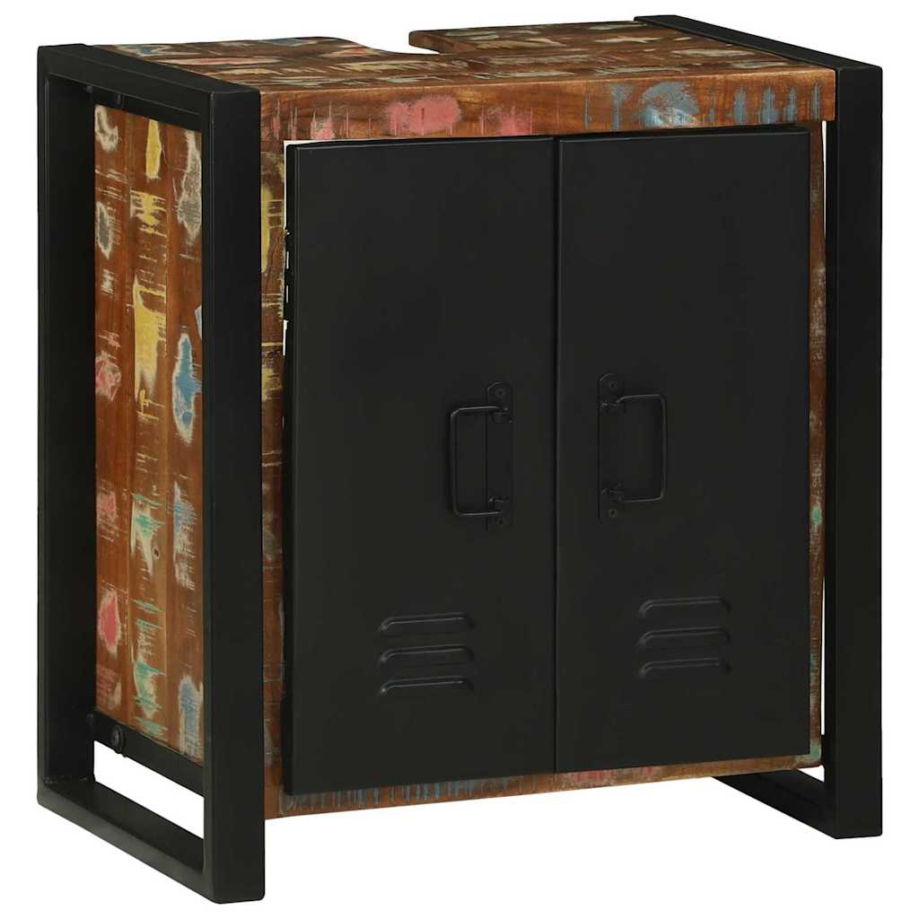 vidaXL Wastafelkast met plank Bruin 55 x 35 x 60 cm Massief Mango Hout