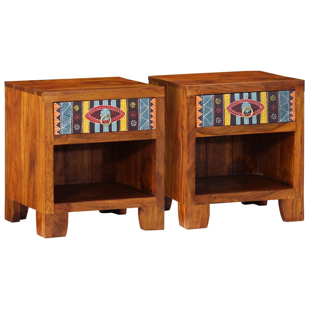 vidaXL Nachtkastje 40x40x36 cm massief acaciahout