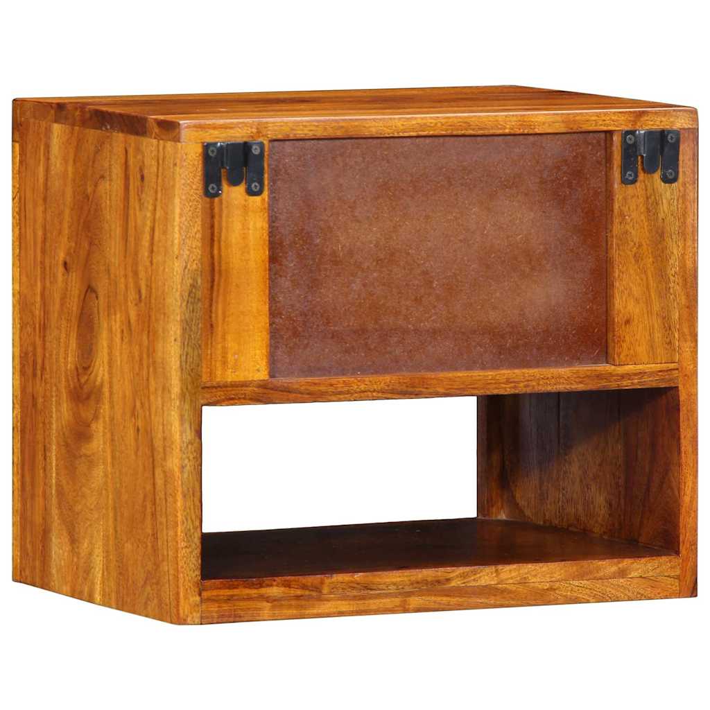 vidaXL Nachtkastje met lade Bruin 40 x 35 x 35 cm Massief Acacia Hout