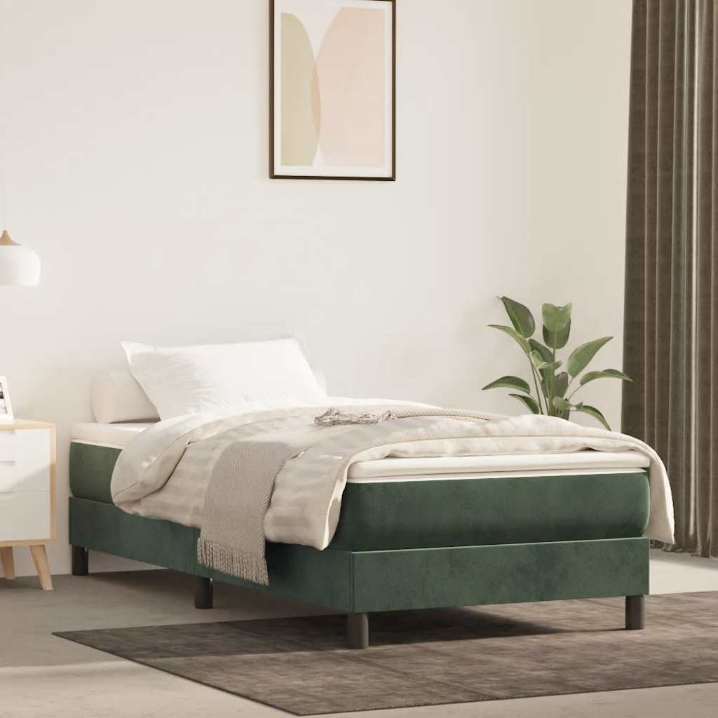 vidaXL Pocketveringmatras medium 80x200x20 cm fluweel lichtgrijs