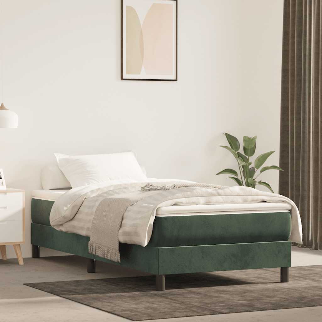 vidaXL Pocketveringmatras medium 80x200x20 cm fluweel lichtgrijs