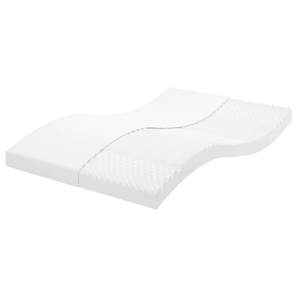 vidaXL Schuimmatras 7 zones hardheid 20 ILD 80x200 cm wit
