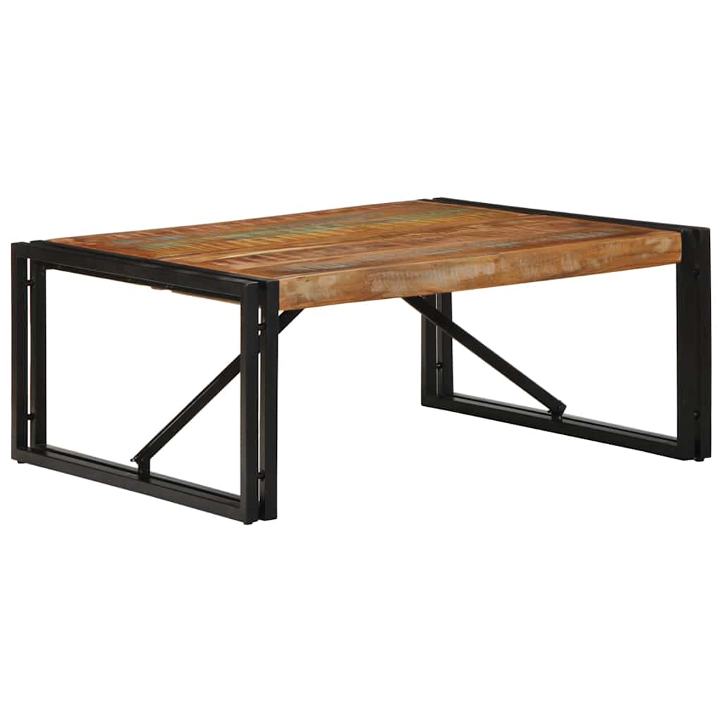 vidaXL Salontafel 100x100x35 cm massief ruw mangohout