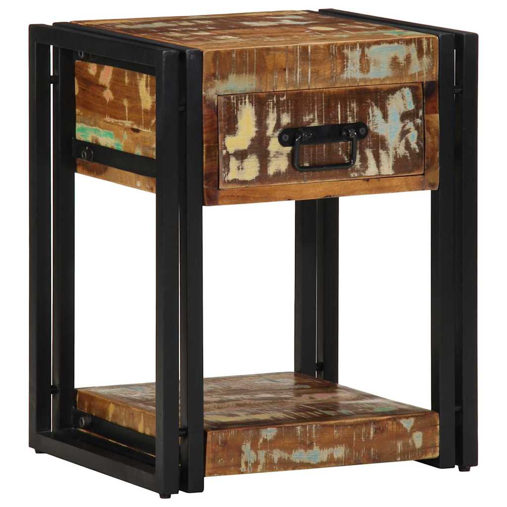 vidaXL Nachtkastje 40x35x50 cm massief ruw hout mango