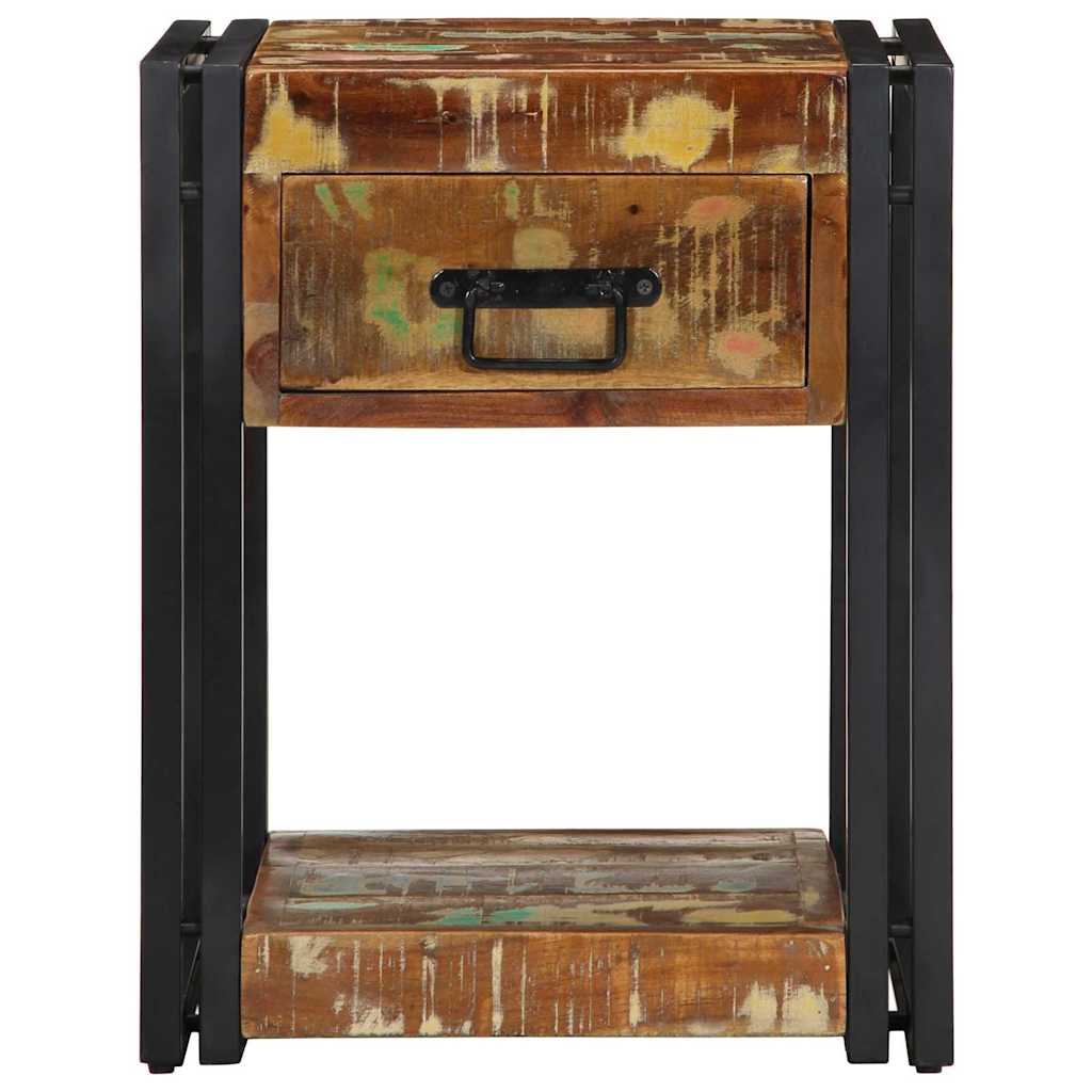 vidaXL Nachtkastje 40x35x50 cm massief ruw hout mango