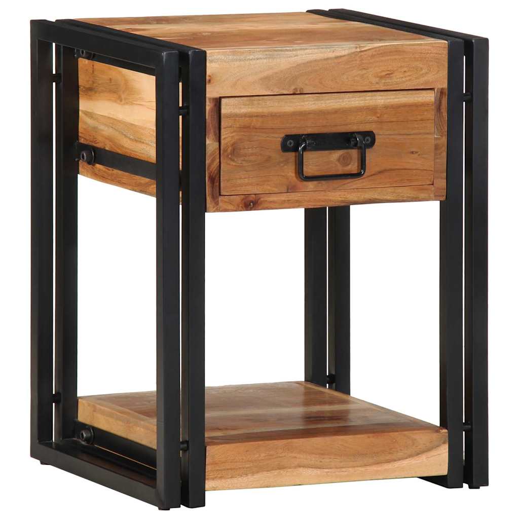 vidaXL Nachtkastje 40x35x50 cm massief ruw hout mango